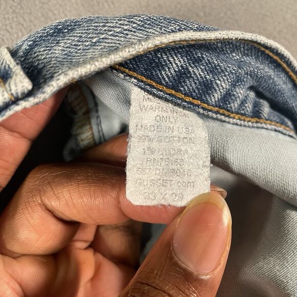 Diamond Gusset Men’s Jeans Zipper Fly Straight Leg Denim Jeans 33x29 - Picture 5 of 9